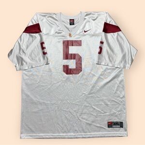 Vintage USC Trojans Nike Football Jersey Y2K 3XL White Souther California 2000s